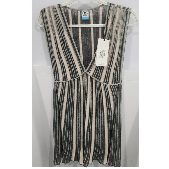 ✅ NWT M Missoni Collection Metallic Striped Dress Size 44 (IT) = US8 $650 NWT's - Picture 11 of 14